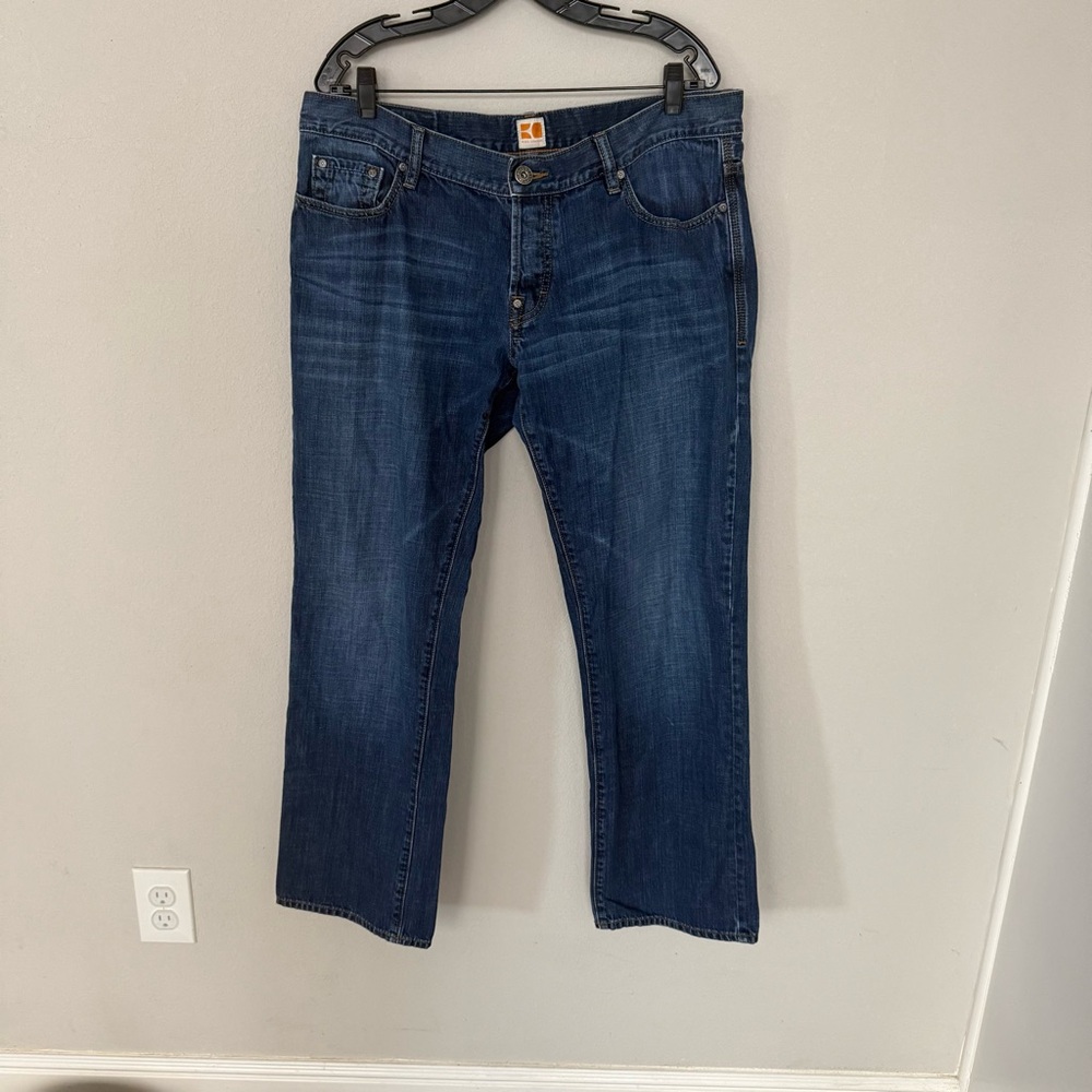 Hugo Boss Orange Modern Regular Fit‎ Jeans Men's Size 38/32 US Dark Blue Wash